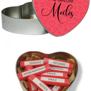 Metal candy box ,,Pilna dezute meiles,,