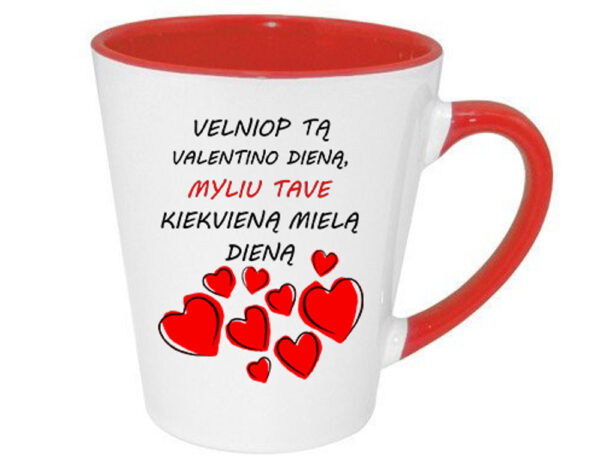 Latte Cup  „Velniop ta Valentinio diena...,,