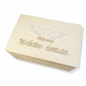 Personalised Memory box ,,Adomo Kriksto dezute,, (Any name)