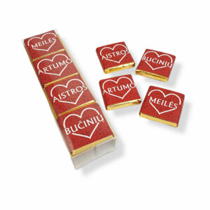 Mini chocolate set  ,,Meiles,artumo,aistros,buciniu,,
