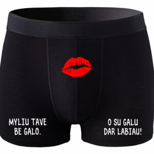 Men's Boxer Shorts ,,Myliu tave be galo,,