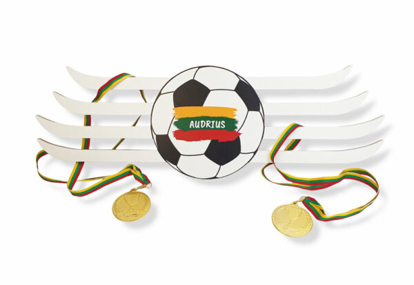 Personalised Medal hanger with a  football ball