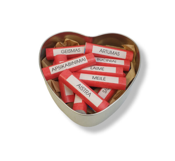 Wooden candy box with soap rose - Image 2
