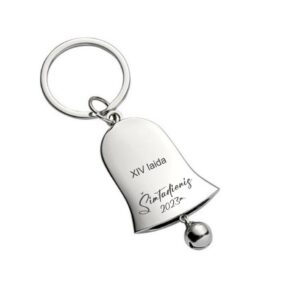 Personalised METAL  KEY RINGS ,,Bell,, ,,Any text,,
