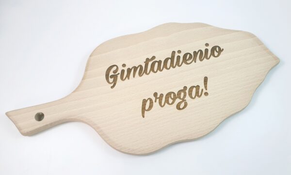 Leaf Cutting board ,,Gimtadienio proga,,