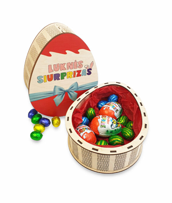 Personalised Easter egg box ,,Domo Siurprizas,, (ANY NAME) - Image 2