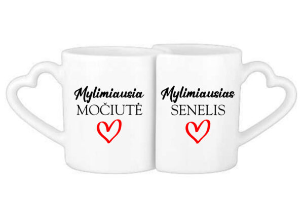 Cup set ,,Mylimiausia mociute&Mylimiausias senelis,,