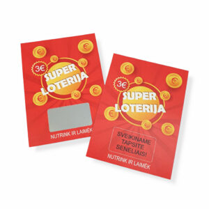 Scratch-off tickets, invitations  ,,Super loterija,,