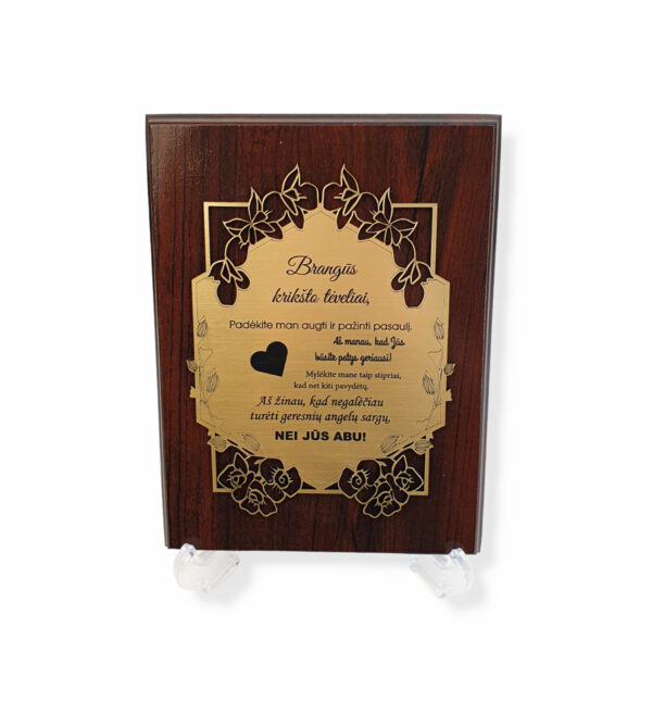 Greeting Plaque ,,Brangus Kriksto teveliai,, - Image 2