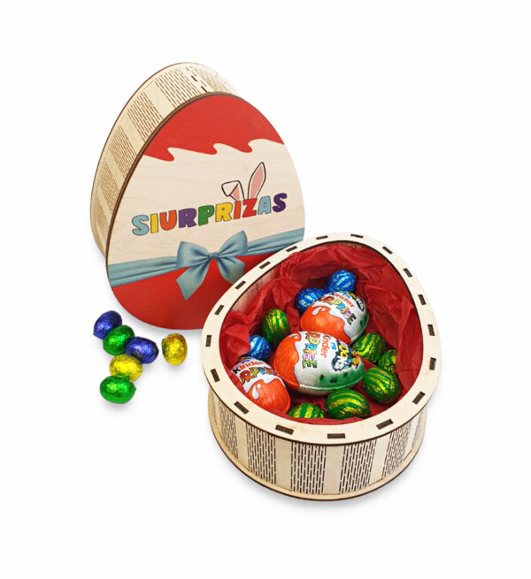 Easter egg box with sweets,,Siurprizas,,