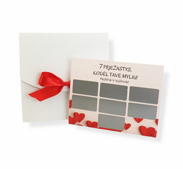 Scratch-off tickets, invitations  ,,7 priezastys kodel tave myliu,, - Image 3