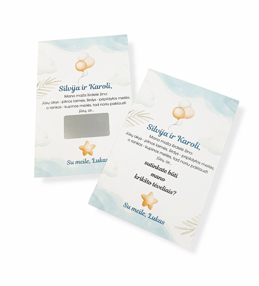 Scratch-off tickets, invitations ,,Mano maza sirdele zino..,, - Image 3