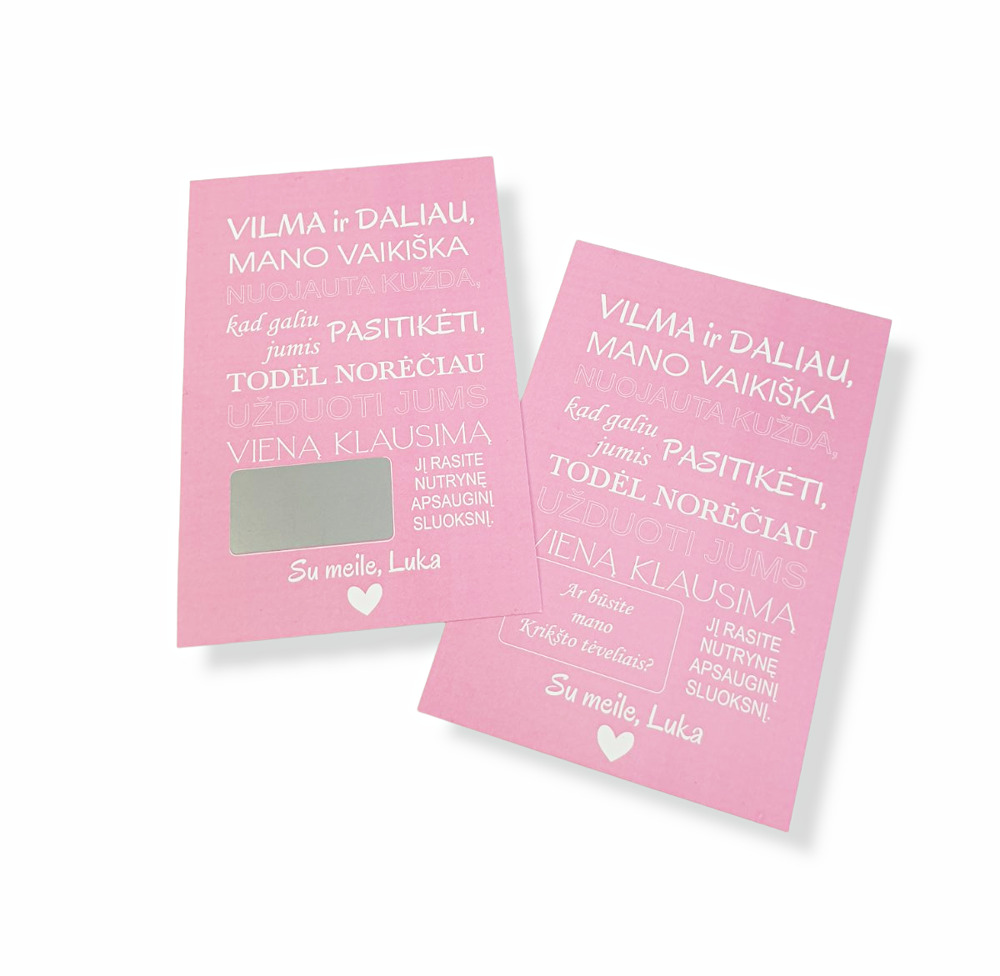 Scratch-off tickets, invitations ,,Mano vaikiska nuojauta kuzda,, - Image 3