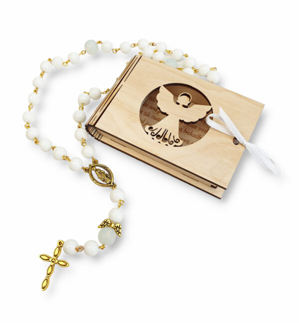 Wooden Envelope with rosary ,,Kriksto proga,,