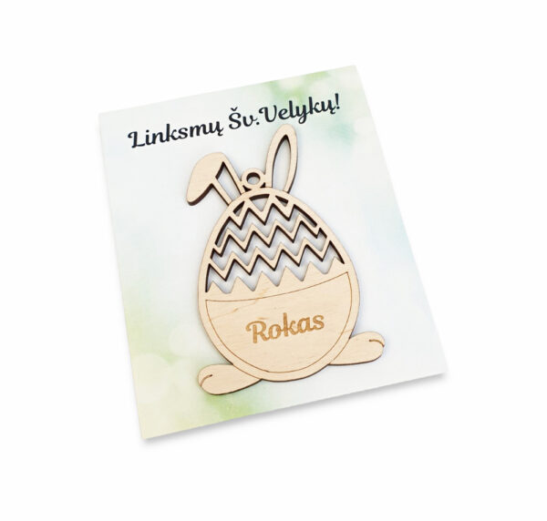Personalised Easter wood decorations (ANY NAME) 2 - Image 2