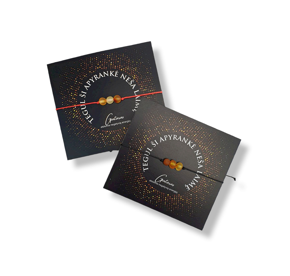 Bracelet ,,Sekmes apyranke,, with amber 2