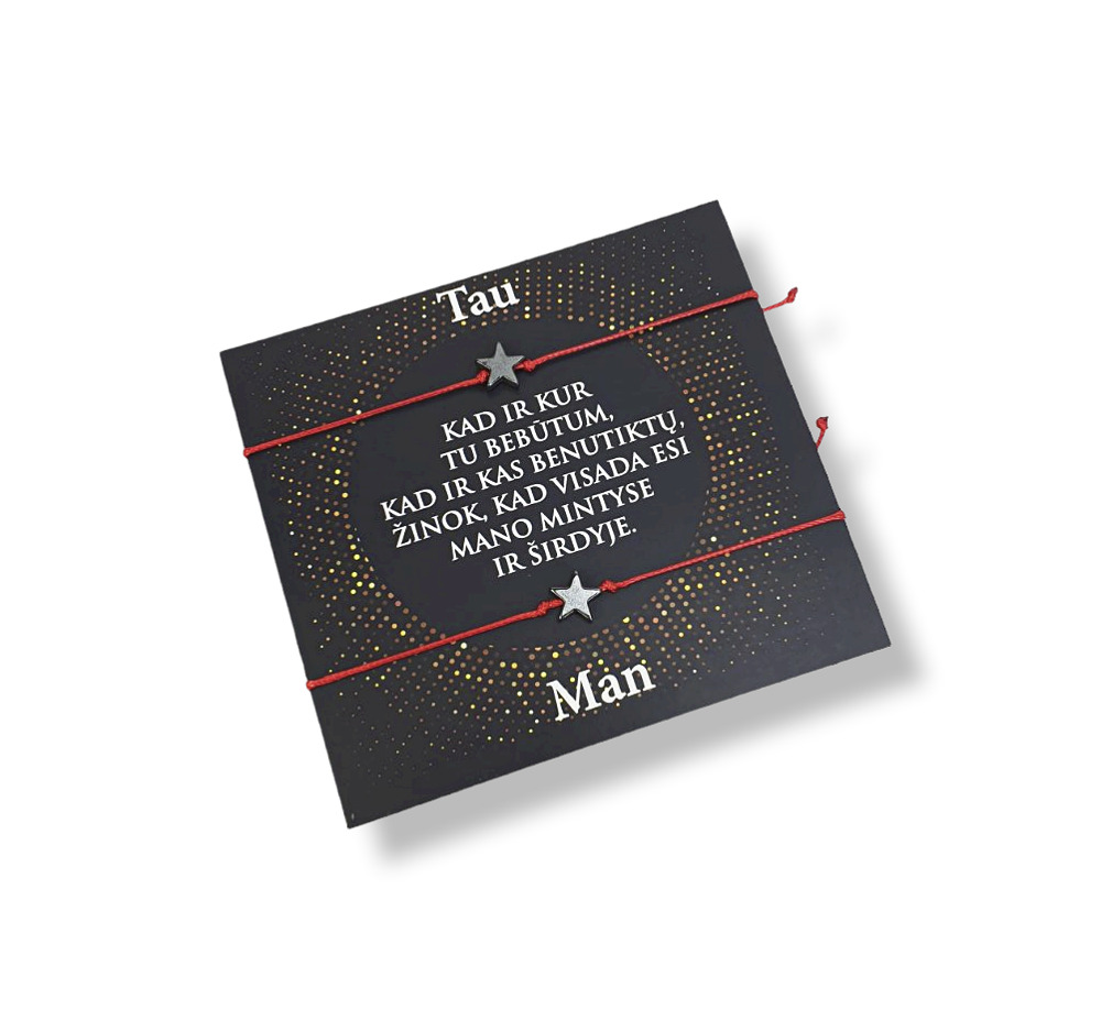 Bracelet set ,,TAU IR MAN,, with star