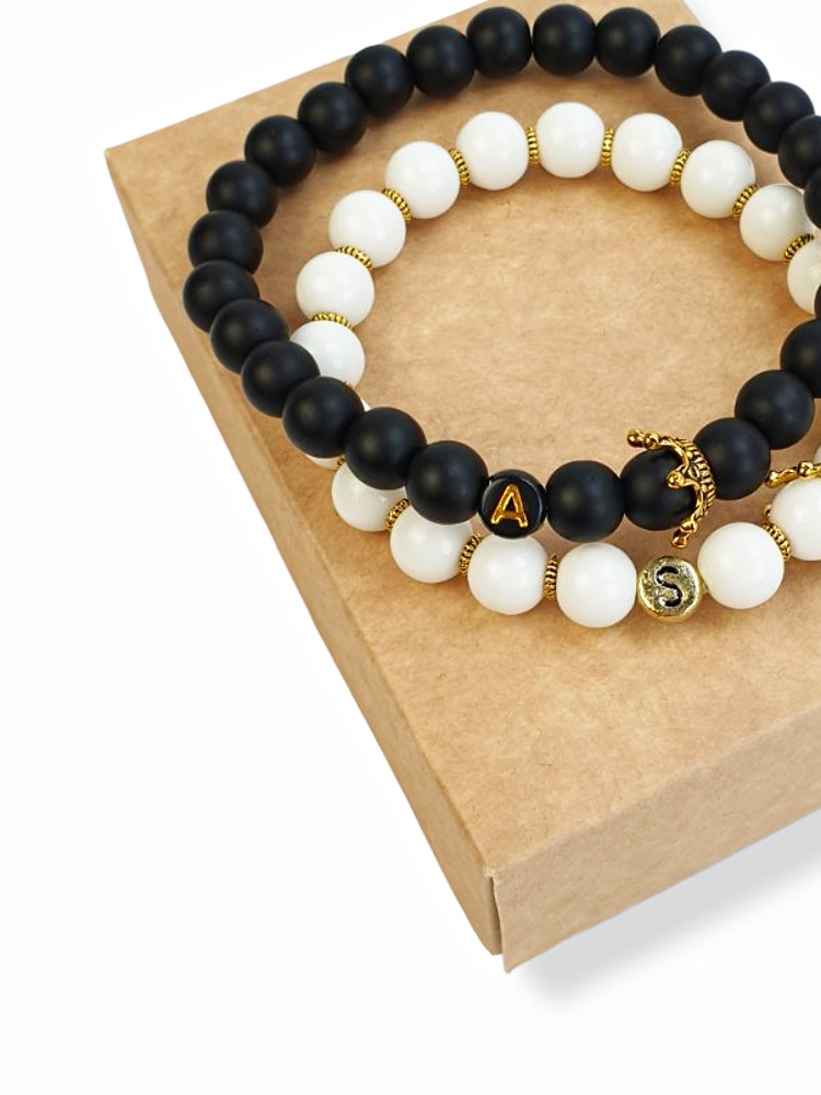 Bracelet set for couple (ANY LETTERS) 2