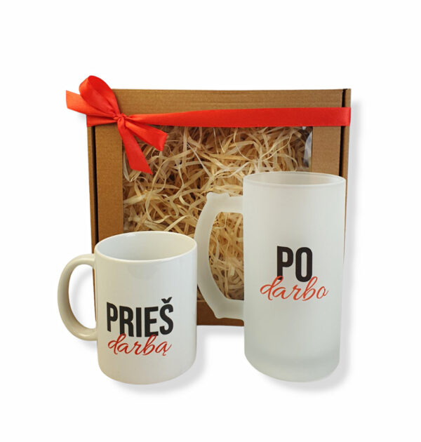 Gift set  ,,Pries darba.,, ,,Po darbo,, 2