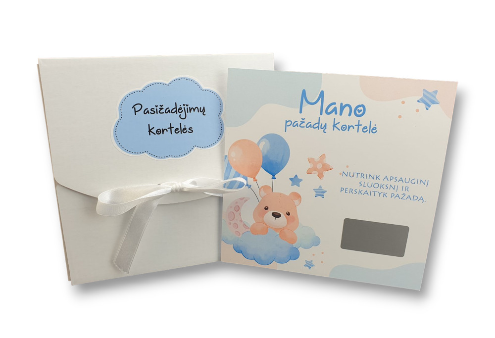 Scratch-off card set ,,Mano pazadu korteles-Meskiukas,,