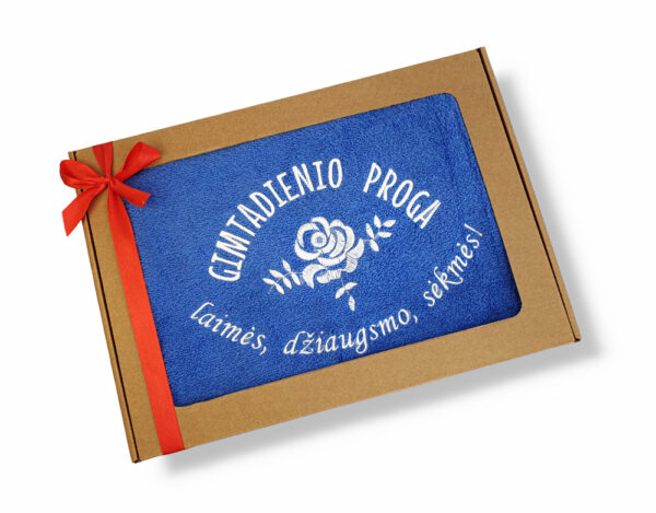 Towel with cardboard,,Gimtadienio proga,,