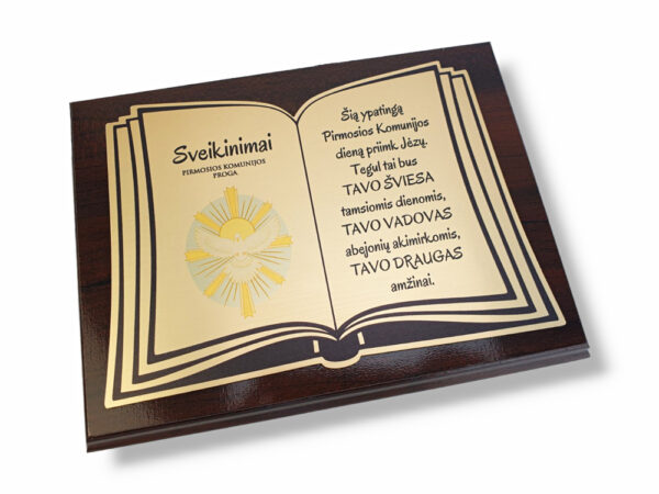 Greeting Plaque ,,Sveikinimai Pirmosios Komunijos proga,, - Image 3