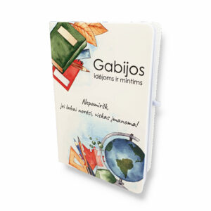 Personalised White Notebook ,,Gabijos idejoms ir mintims,, (ANY NAME)