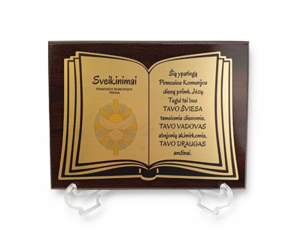 Greeting Plaque ,,Sveikinimai Pirmosios Komunijos proga,,