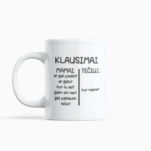 Cup  „Klausimai,,