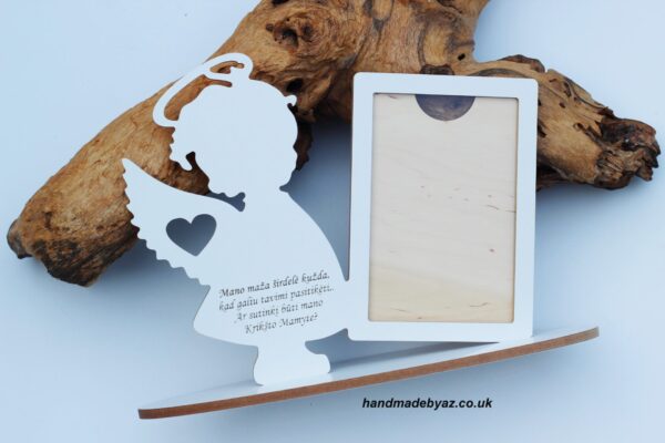 Stand up Photo Frame for Godmother ,,Mano maza sirdele kuzda..,,