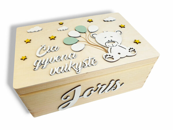Personalised Memory box ,,Cia gyvena vaikyste,,