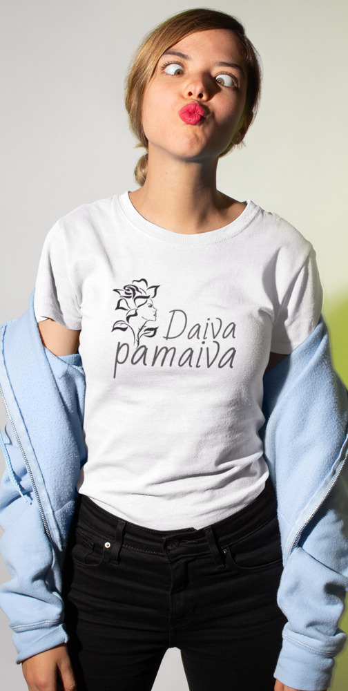 Personalised Printed T-shirt for Women ,,Daiva pamaiva,,