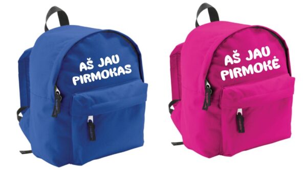 Kids Backpack Printed ,,As jau pirmokas/pirmoke,,