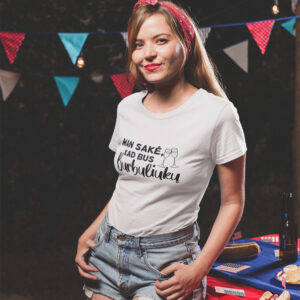 Printed T-shirt for Women ,,Man sake,kad bus burbuliuku,,