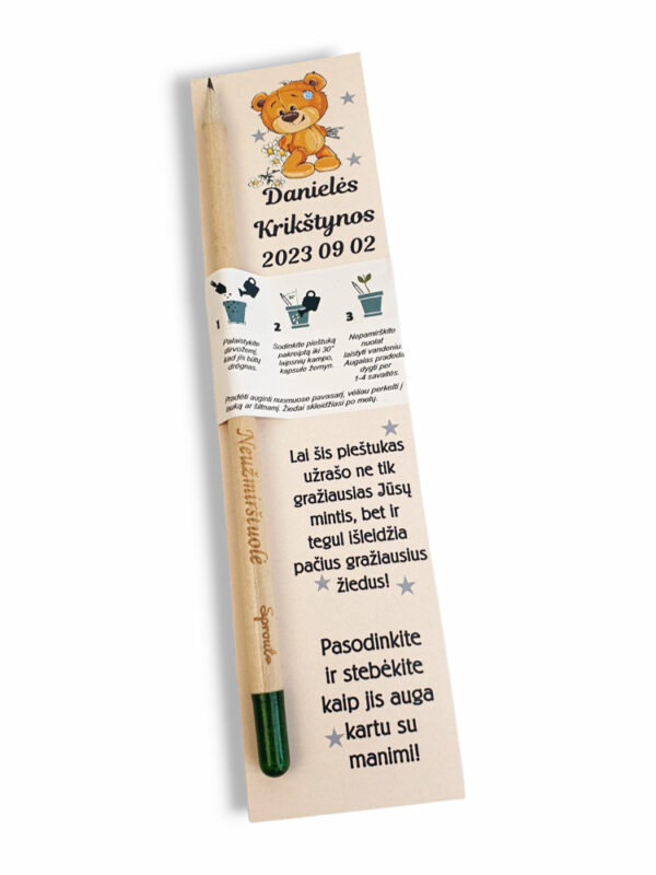 PERSONALISED THE GROWING PENCIL ,,Danieles Krikstynos ,, (Any date,name) - Image 4