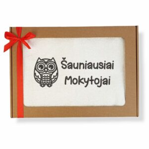Towel with cardboard,,Sauniausiai Mokytojai,,