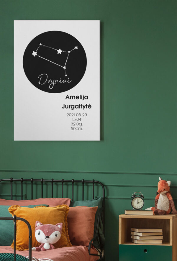 New baby born information On Canvas Print