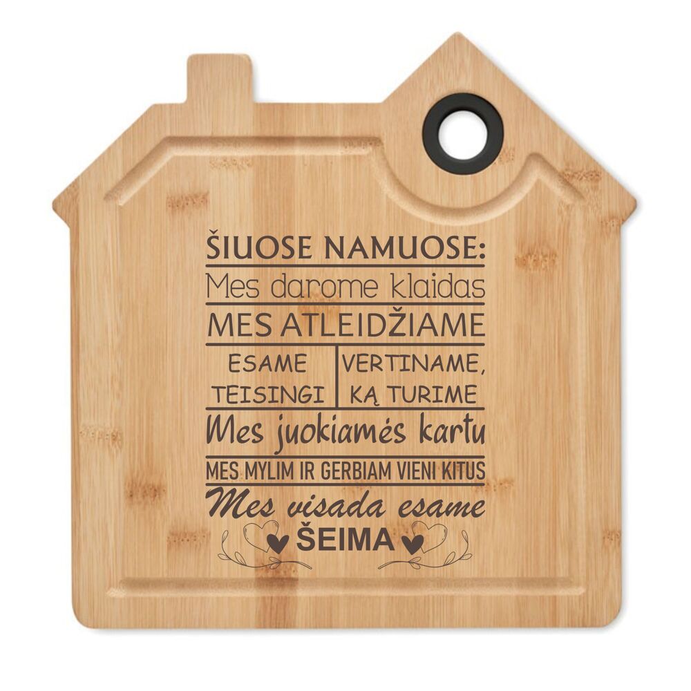 BAMBOO  CUTTING BOARD ,,Siuose namuose...,,