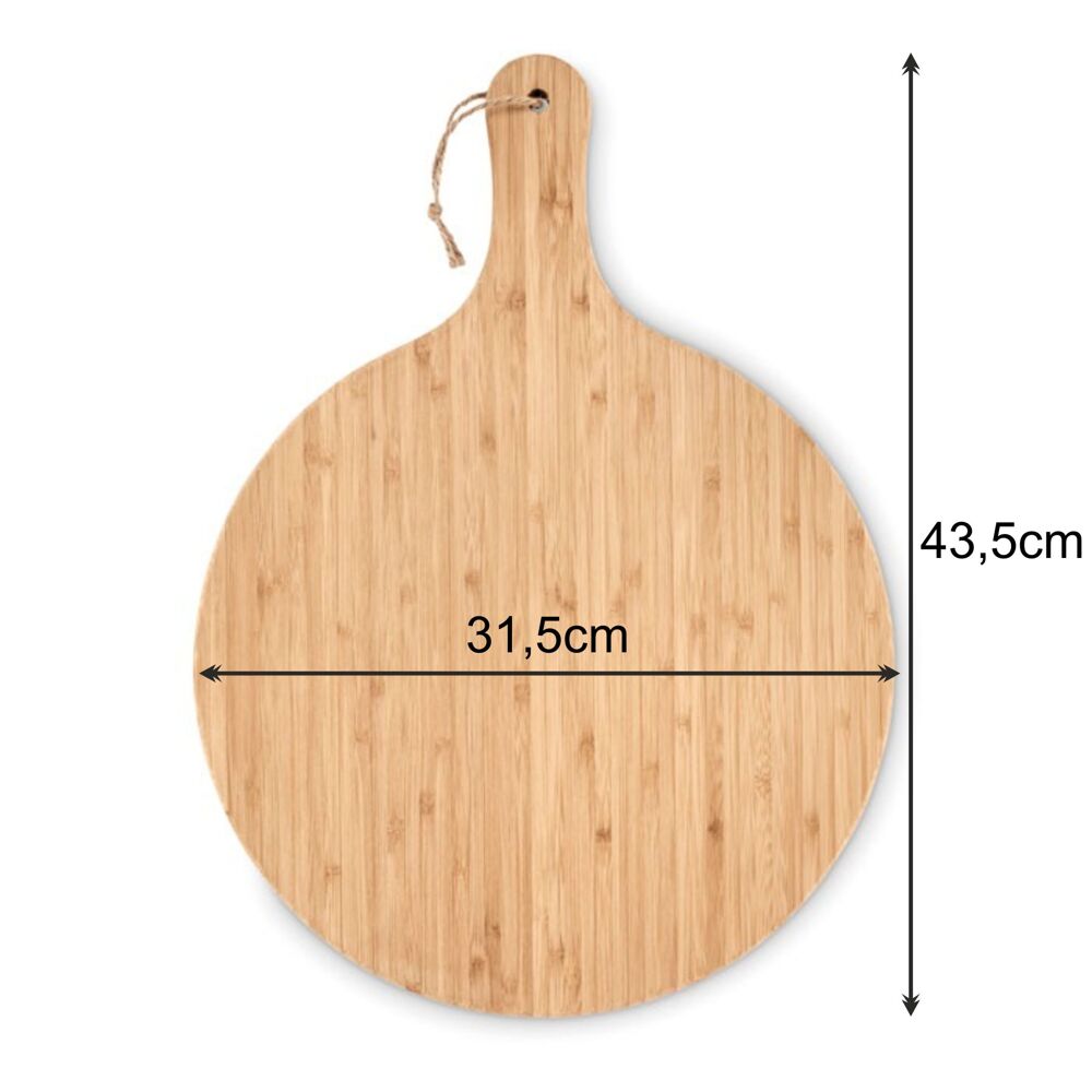 BAMBOO ROUND CUTTING BOARD ,,Skaniems uzkandziams ir laikui su draugais,, - Image 2