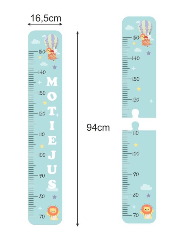 PERSONALISED Wall  HEIGHT CHART ,,Motiejus,, (ANY NAME) - Image 5