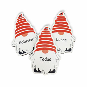 Personalised CHRISTMAS BAUBLES ,,Gnome,, (ANY NAME)