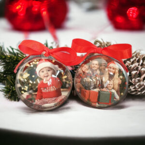 Personalised CHRISTMAS BAUBLE WITH PHOTO