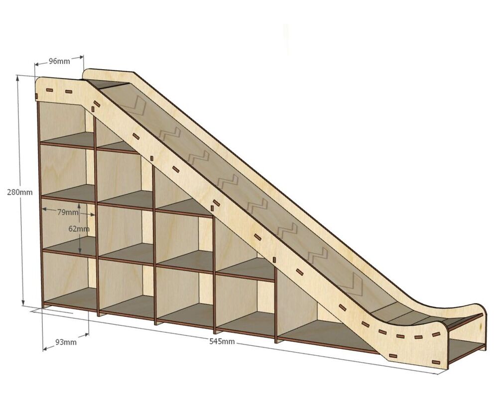 Wooden Car Garage with track - Image 5