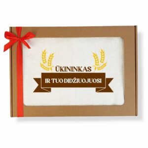 Towel with cardboard,,Ukininkas ir tuo didziuojuosi,,