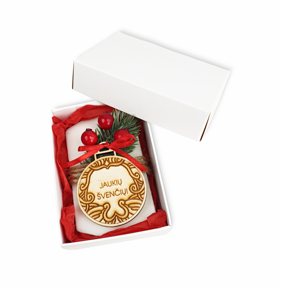 Soap with bauble tag  ,,Jaukiu svenciu,,