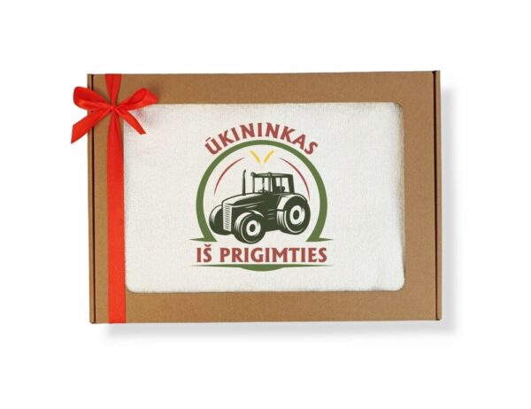 Towel with cardboard,,Ukininkas is prigimties,,