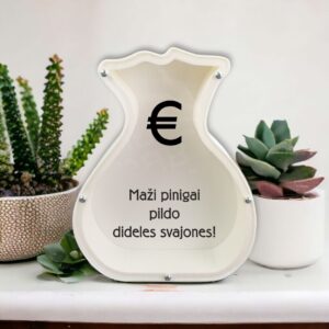 3D Piggy bank ,,Mazi pinigai pildo dideles svajones,,