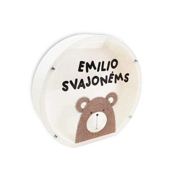 Personalised 3D Piggy bank ,,Emilio svajonems,, (ANY NAME) - Image 2