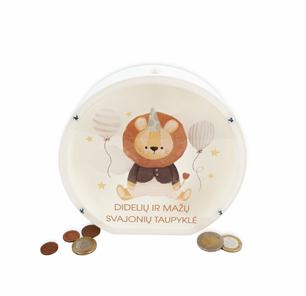 3D Piggy bank ,,Dideliu ir mazu svajoniu taupykle,,