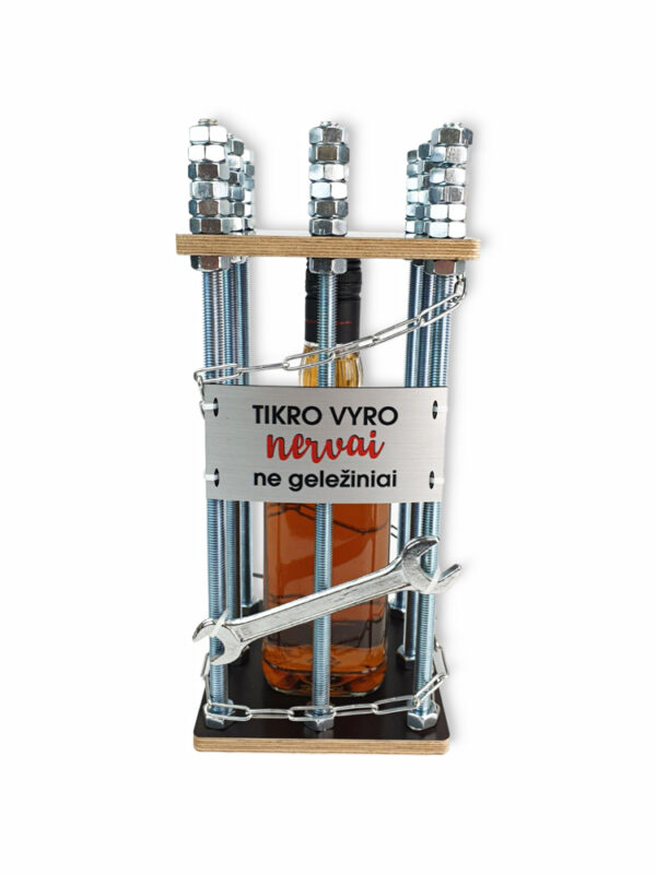 Metal Bottle Cage ,,Tikro vyro nervai ne geleziniai,, - Image 3